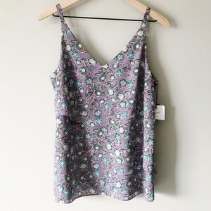 CAbi #3453 Floral Scrollwork Layered Cami Purple S
